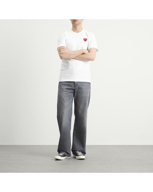 COMME DES GARÇONS PLAY White Studded Heart T-Shirt for men