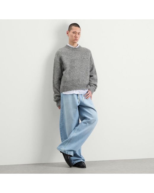 BOUND Gray Dexter Cropped Alpaca Jumper for men