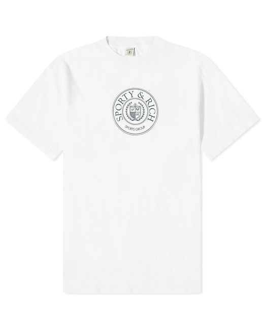 Sporty & Rich White Conneticut Crest T-Shirt