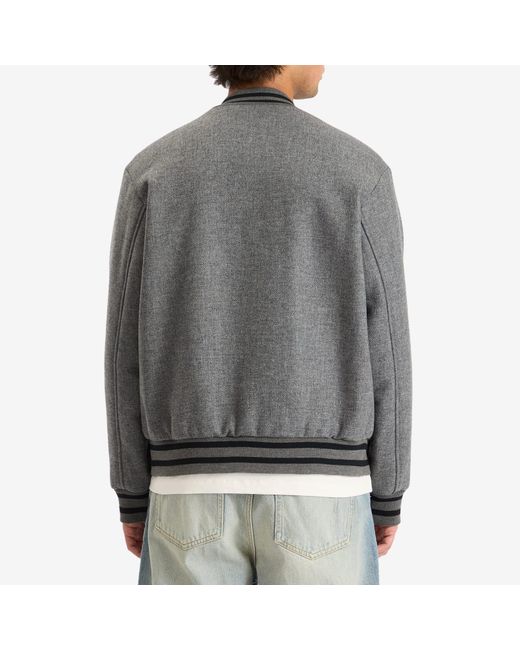 A.P.C. Gray Micka Varsity Jacket for men