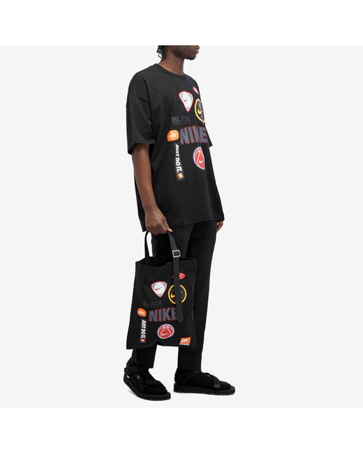 Comme des Garçons Black Comme Des Garçons X Nike Multi Logo Print Tote Bag for men