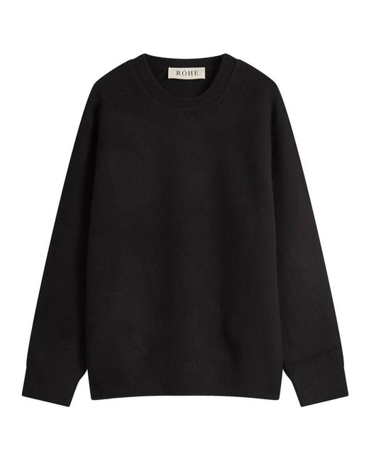 Rohe Black Boiled Wool Jumper for men