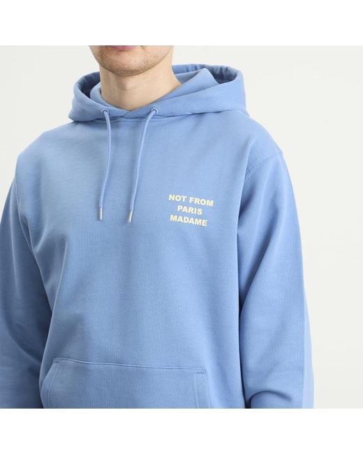 Drole de Monsieur Blue Slogan Hoodie for men