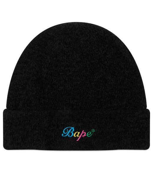 A Bathing Ape Black Bape Beanie
