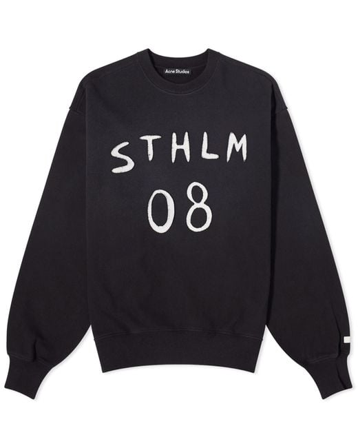 Acne Blue Fiah 08 Sthlm Crew Sweat for men