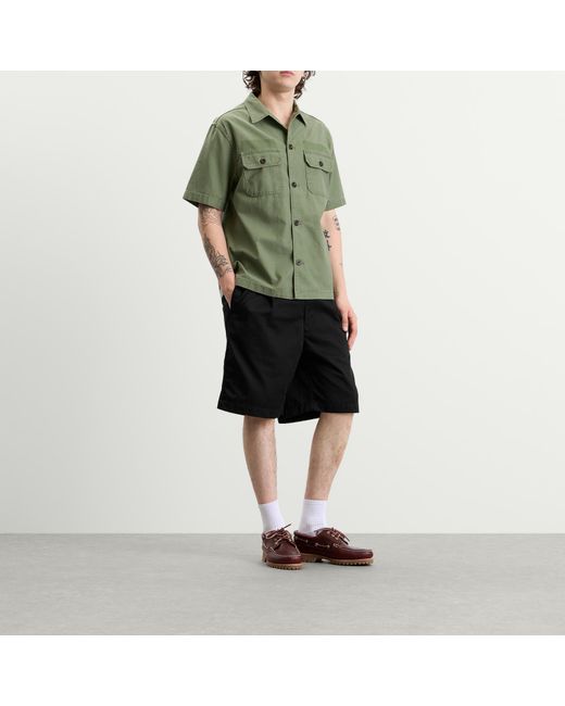 Human Made Black Pleated Skater Shorts for men