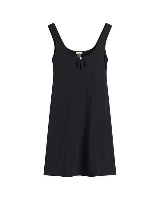 Fruity Booty Black Satin Mini Dress