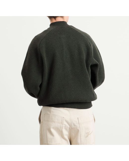 Jacquemus Green Wool Cashmere Knitted Bomber for men