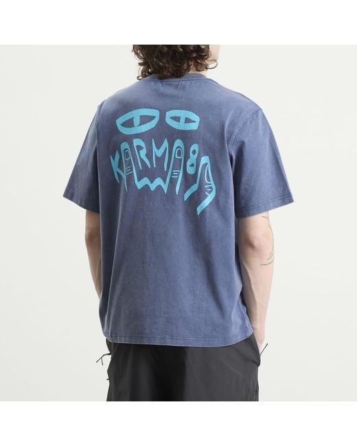 KARMA8A Blue Washed T-Shirt for men