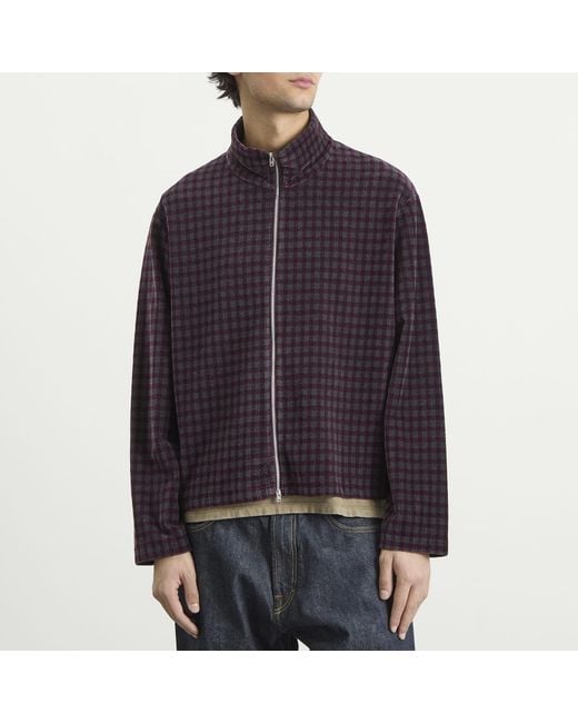 Our Legacy Purple Shrunken Velvet Full Zip for men