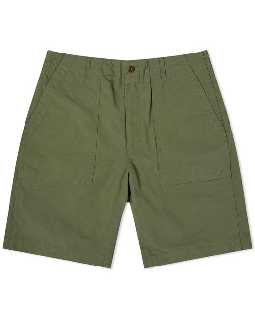 Engineered Garments Green Fatigue Shorts Cotton Ripstop for men