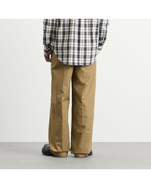 Balenciaga Natural Wide Leg Cotton Chino Pants for men