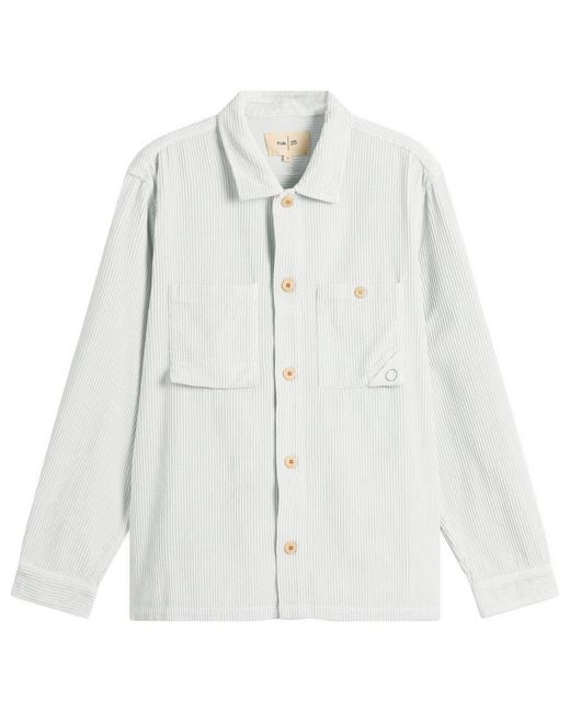 Folk White Anniversary Patch Overshirt for men