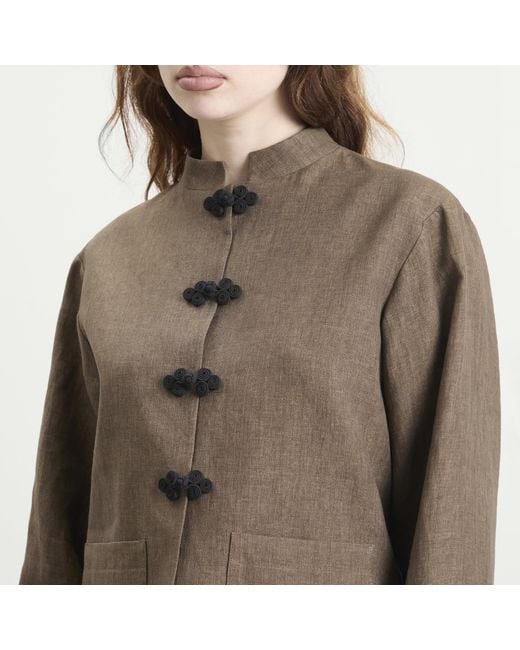 Rohe Green Rohe Mandarin Linen Jacket