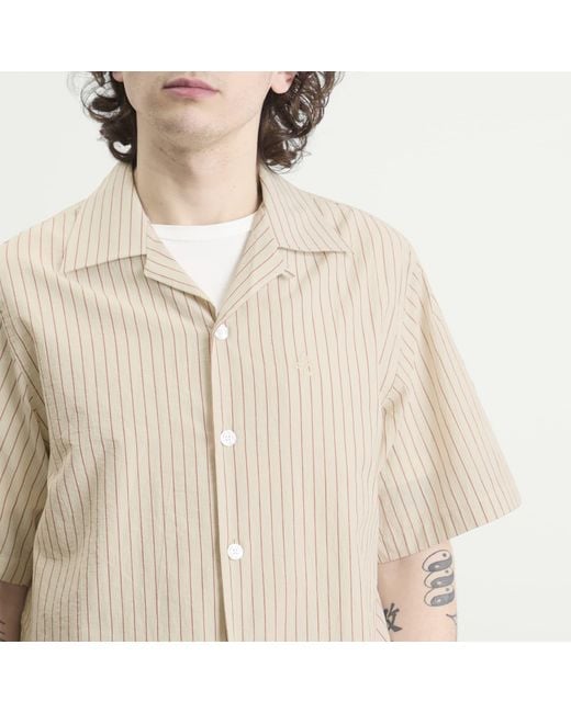 le PERE Natural Stripe Camp Shirt for men