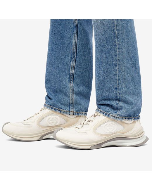 Gucci White Run Premium Sneakers for men