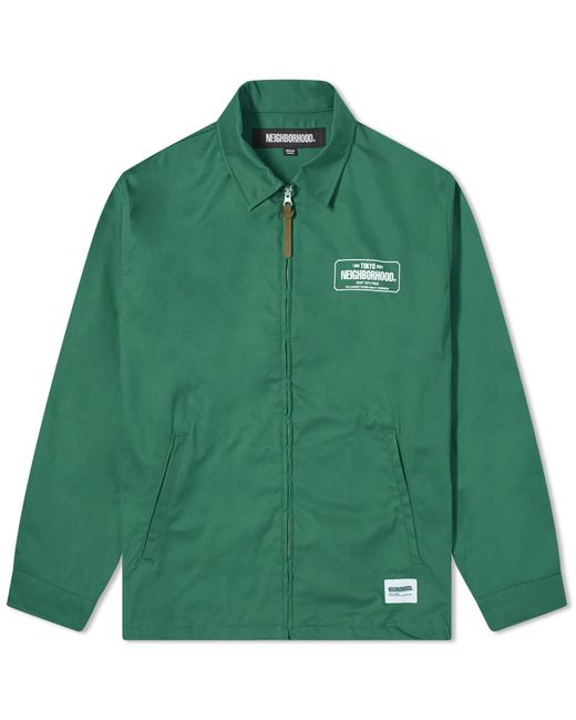 Neighborhood Green Zip Work Jacket for men