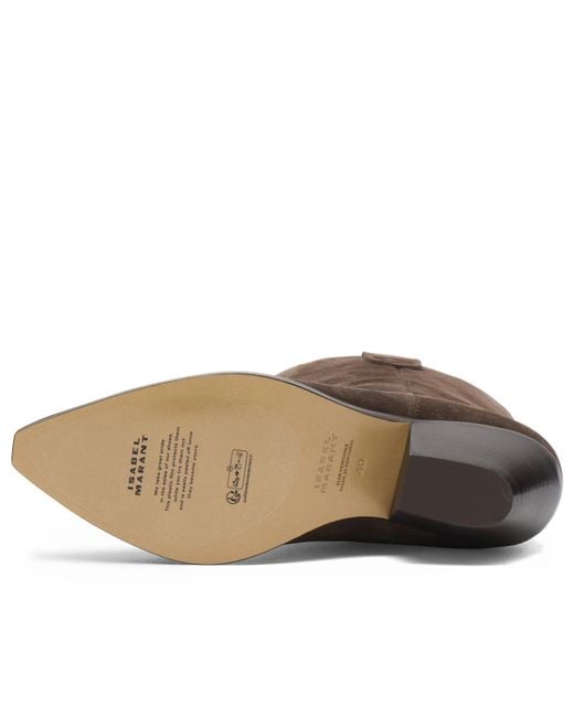 Isabel Marant Brown Duerto Suede Cowboy Boot