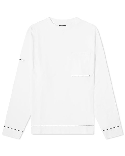 Jacquemus Cotton Long Sleeve Pocket Logo T-shirt in White for Men - Lyst