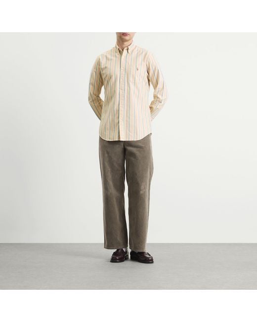 Polo Ralph Lauren Natural Button Down Stripe Oxford Shirt for men