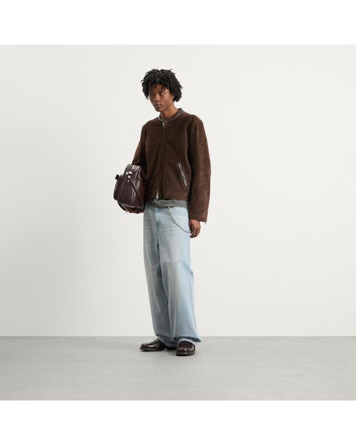 Our Legacy Brown Suede Drift Jacket for men