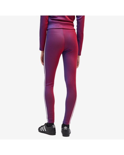 Adidas Purple Rasant Ribbed Leggings