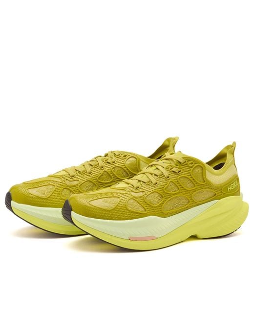 Hoka One One Yellow U Mach X Caged Sneaker
