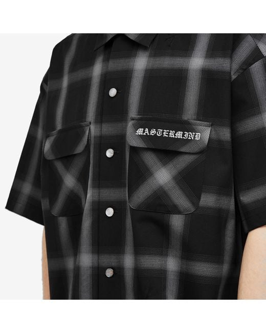 Mastermind Japan Black Ombre Checked Vacation Shirt for men