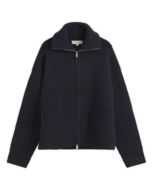 Studio Nicholson Black Rib Zip Through Jumper for men