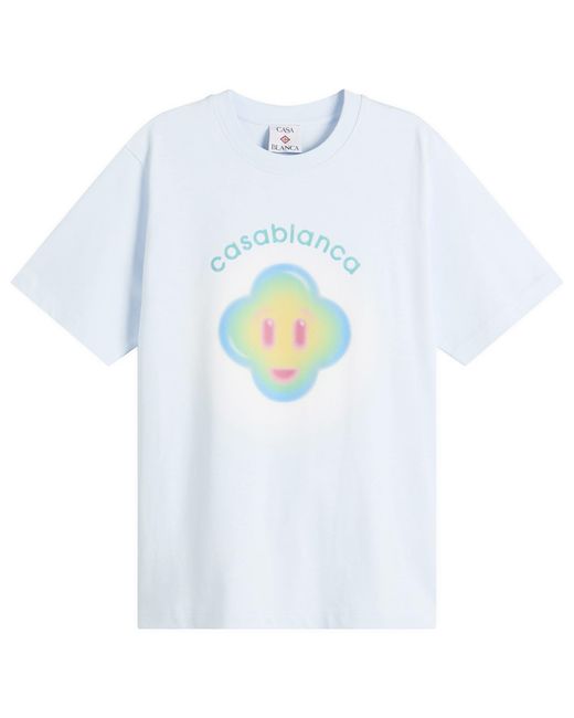 Casablanca Blue Airbrush Smiley Classic T-Shirt for men