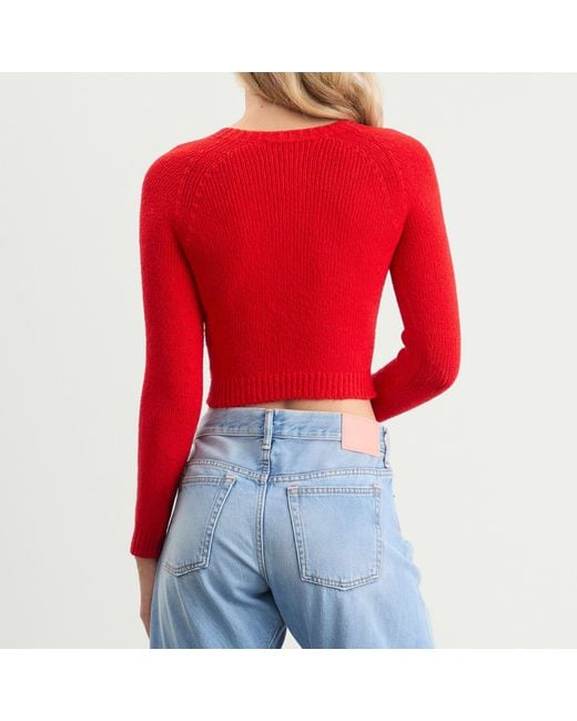 Acne Red Koshi Socks Ribs Sweater