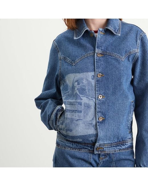 Ahluwalia Blue Laser Denim Jacket