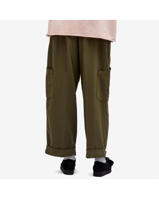 YMC Green Greease Wide Trousers