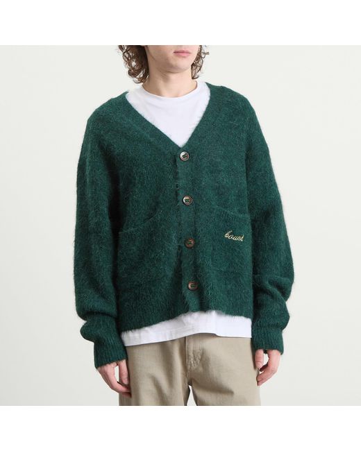 BOUND Green Parker Alpaca Cardigan for men