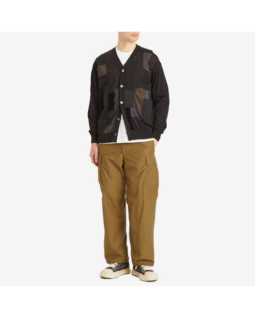 Junya Watanabe Black Multi Patch Cardigan for men