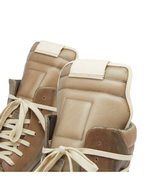 Rick Owens Natural Transparent Leather Geobaskets for men
