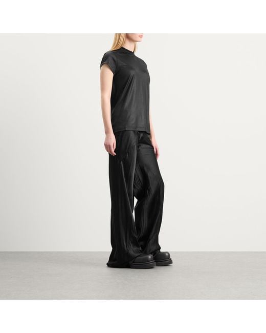 Rick Owens Black Wide Leg Trousers