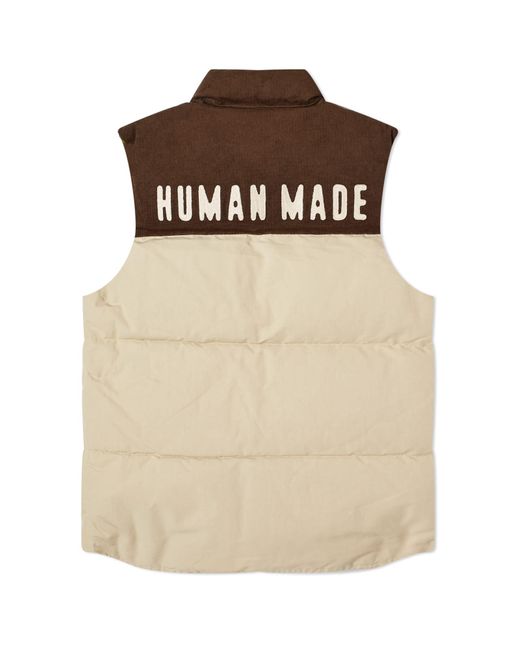Human Made Brown Reversible Down Vest for men