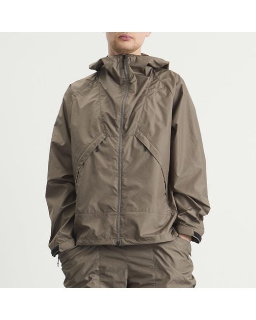 Goldwin Gray Ripstop Hooded Jacket for men