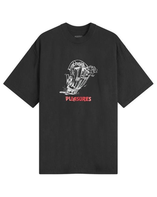 Pleasures Black X Fat Beats 9Th Street T-Shirt for men