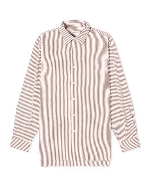 Dries Van Noten Pink Calander Stripe Poplin Shirt for men