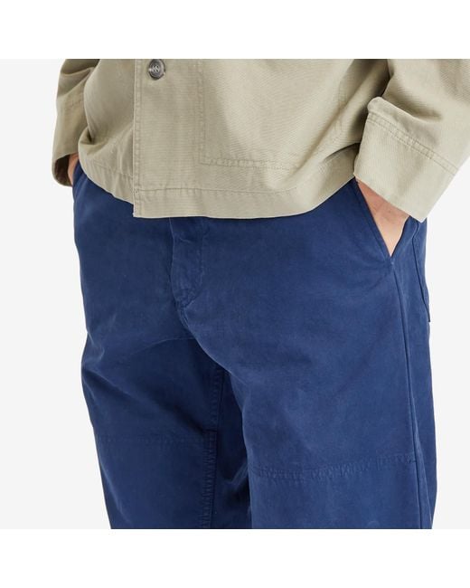 Norse Projects Blue Lukas Canvas Work Pants for men