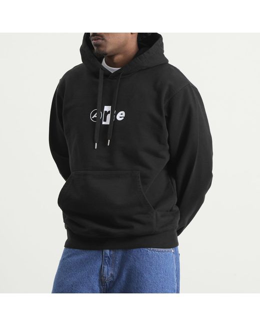 Arte' Black Collage Logo Hoodie for men