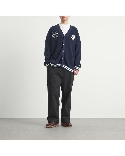 KTZ Blue Mlb New York Yankees Script Cardigan for men