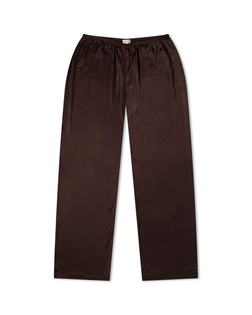 DONNI. Brown Satiny Simple Pant