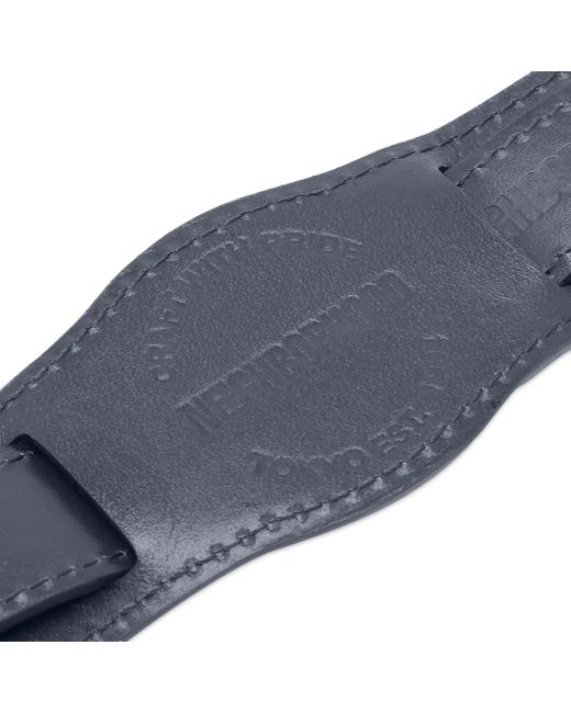 Neighborhood Blue Leather Watch Band for men