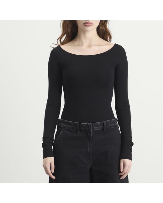 Entire studios Black Scoop Neck Bodysuit