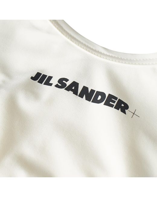 Jil Sander White Logo Bralet Top