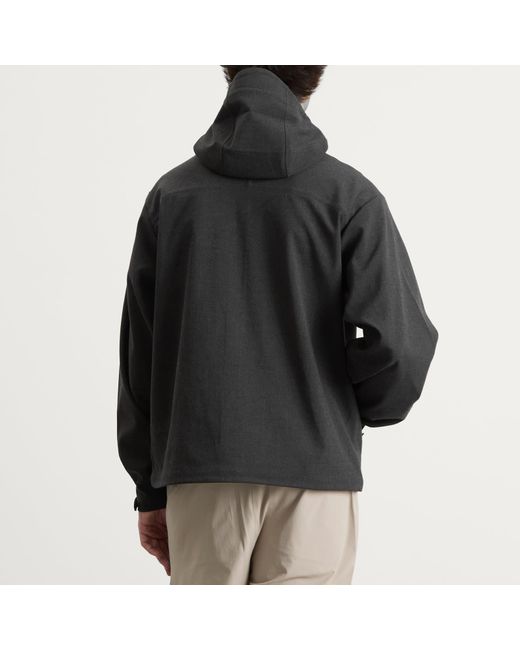 Hiking Patrol Black Waypoint Texture Hooded Jacket for men