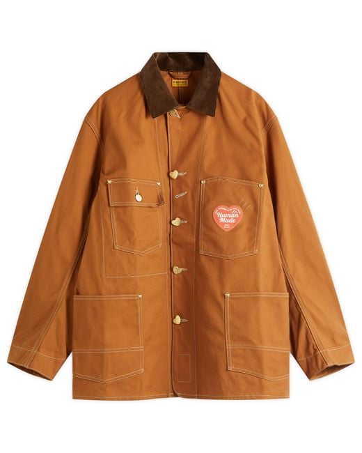 Human Made Duck Coverall Jacket in Brown for Men | Lyst